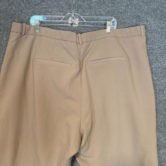 Abercrombie & Fitch Pants Women 37 Beige Ankle Pleated High Rise Plus Size - Picture 3 of 12
